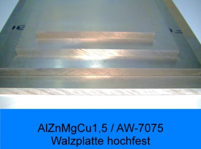 Aluminium Platte AlZnMgCu1,5 Walzplatte hochfest - Metall-Nord